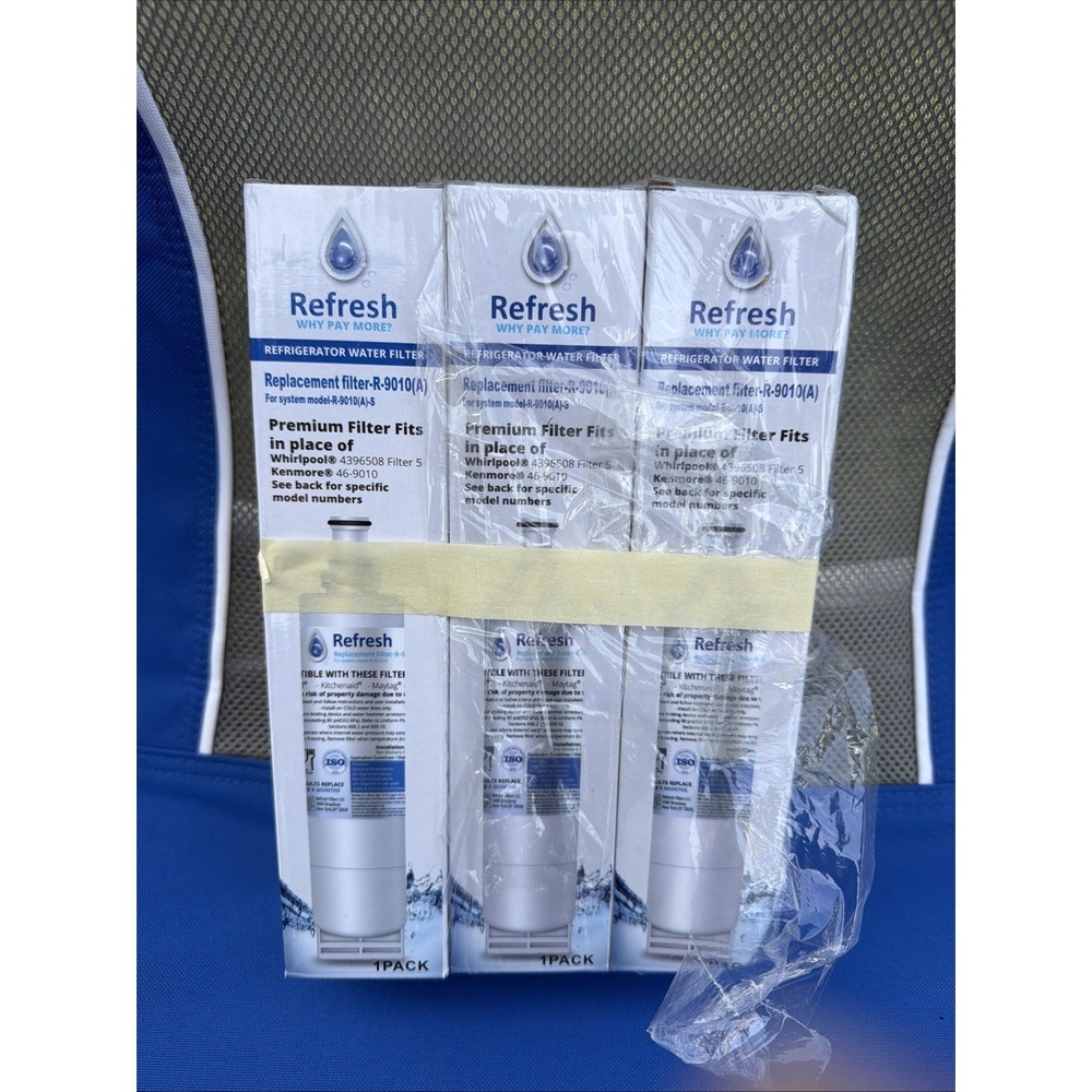 Water Filters Refrigerator Refresh 3 Pack Model R-9010A PLUS-S New NIB Whirlpool